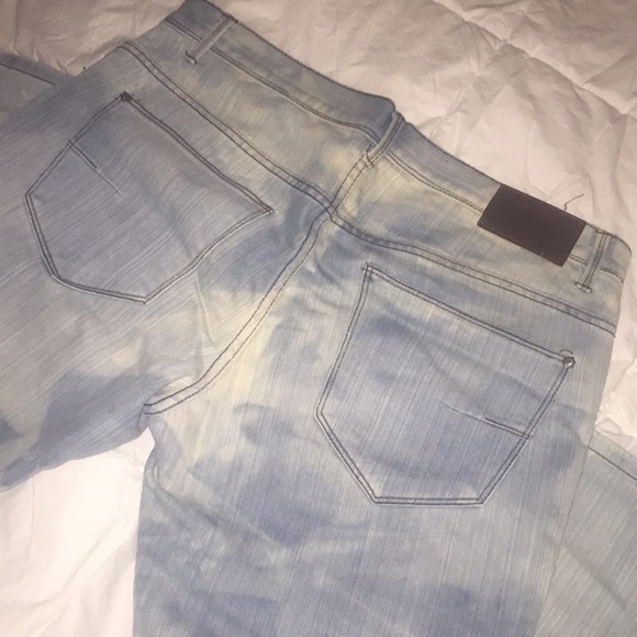 custom bleached Perry Ellis jeans - Picture 5 of 7